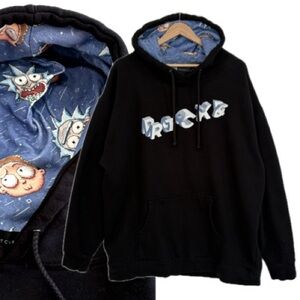 Daylight Curfew Rick & Morty Block Spell Out Hoodie Mens Size XXL 38/100 Limited